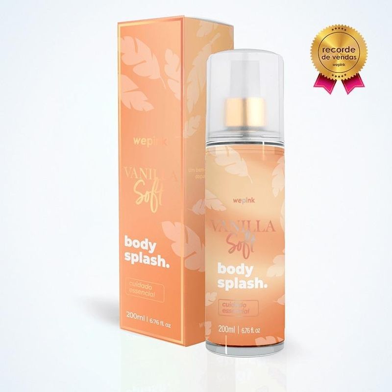 Body Splash Vanilla Soft Desodorante Colônia 200ml - Wepink