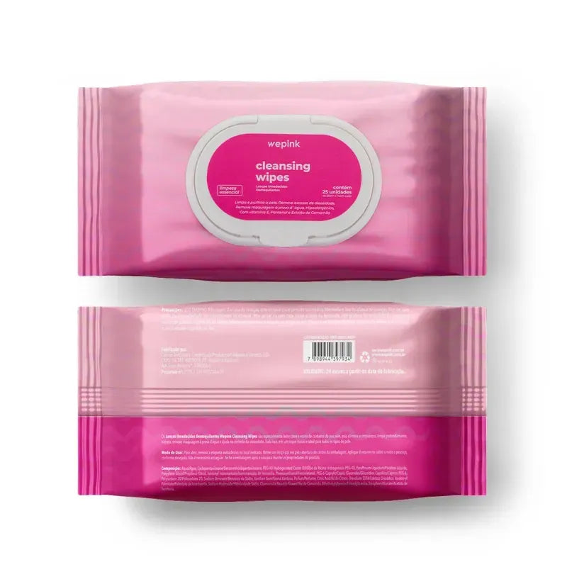 Cleansing Wipes Lenço Umedecido Demaquilante 25 un. - Wepink